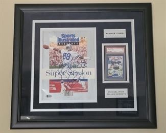 Michael Irvin #88 Rookie Card & SI Autographed