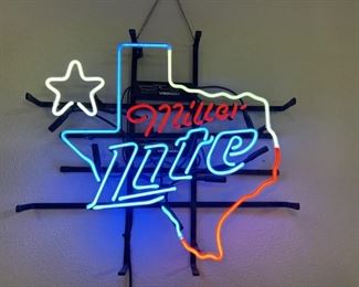 Miller Light Neon Bar Sign
