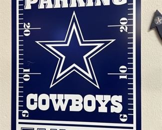 Cowboys Fan Zone Parking Reproduction Tin Sign