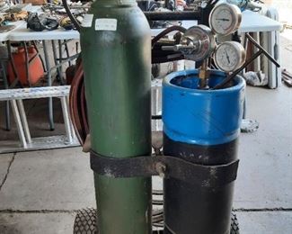 Acetylene tanks and welder 