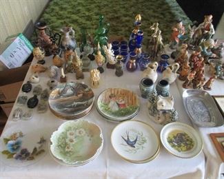 figurines and glassware
