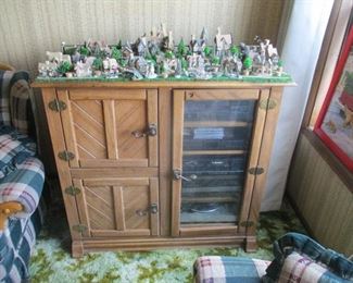 cabinet and stereo equipment