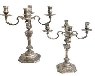 3900 Grams antique sterling silver candlesticks