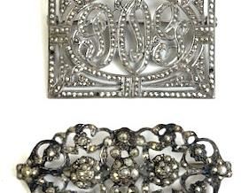 Sterling silver marcasite brooch