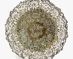 sterling silver reticulated plate