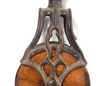 antique pulley