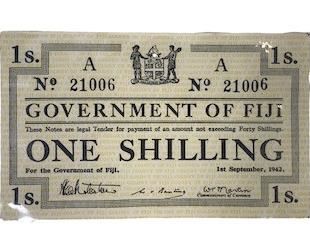 1950's Fiji Shilling Bank Note