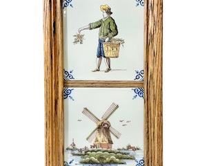 Framed Delft tiles