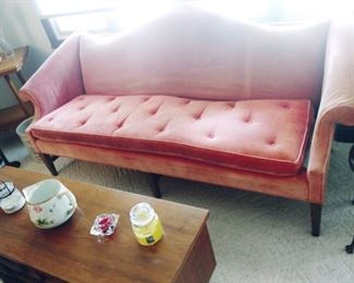 Chippendale Style Camel Back Sofa