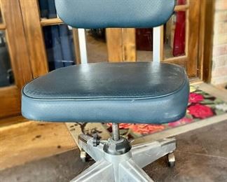 Tanker Style MCM Blue Office Chair