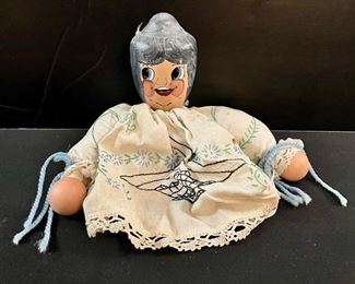 Handmade Wooden Granny Doll