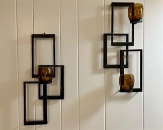 MCM Metal Wall Candle Holders