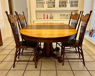 Oak Dining Table with Chairs