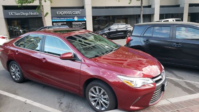 2017 Camry sedan - black leather seats - 49,000 appx miles - 
Has navigation -lx4D