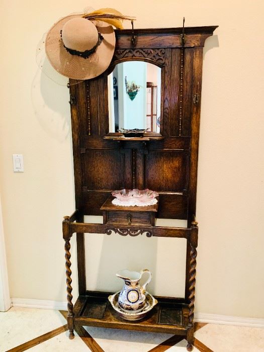 Antique Hall Tree