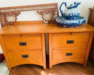 Coordinating mission style nightstands