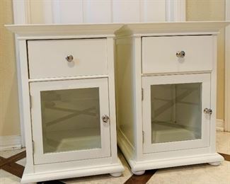 (2) White Nightstands / End Tables