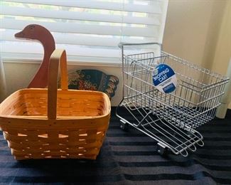 Longaberger Basket / Small Shopping Cart