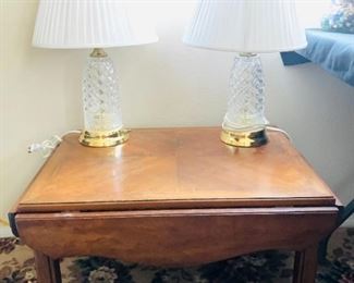 End table - Two Table Lamps