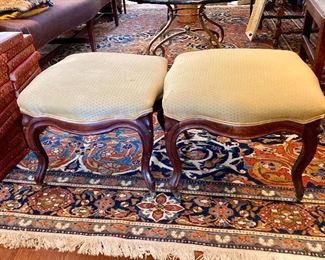 $250 - Pair 20” Louis XV style stools 