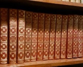 Large set of Art History Leather and Gilt Books $150