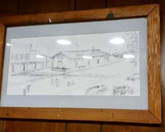 Dorothy Kemp (Local Hazlehurst artist) Copy of original print at library   50