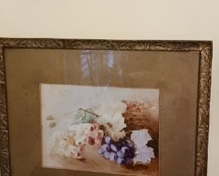 Victorian Fruit Oil on Board  75,  Fruit Print  30