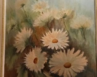 Flora Rau   Jackson artist Oil of Daisies  65
