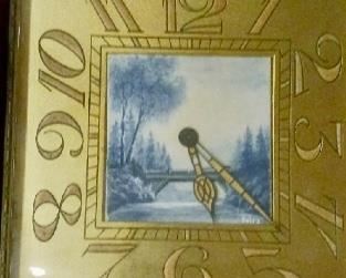 Swiss Table Clock  Heavy Painted dial    50