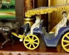 reproduction Iron toy Surry and Horses  75 