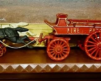 Iron toy Horse and fire Wagon reproduction  75 
