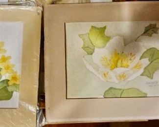 Small Loretta Stephens art pieces 2 pc lot 