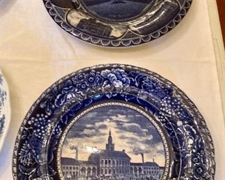 $25 - Independence Hall Flow Blue Plate 
