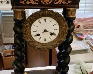 Rococco Ebony and rosewood Clock, Gilt  200
