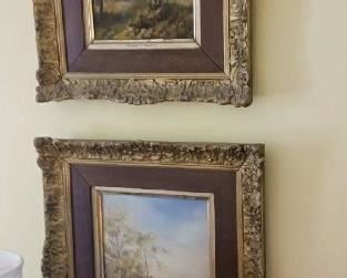 $300 - pair of English oils by M. Cartwright 
