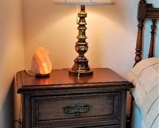 Side wooden bedside table.