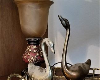 Unique lighting and swans