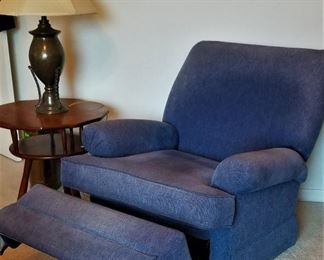 Recliner with extra large pillow not shown in this photo.