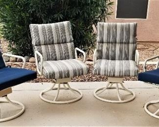 Outdoor rocking swivel chairs