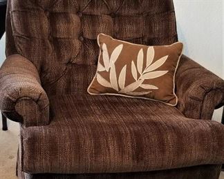 Brown rocker side chair