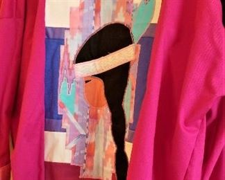 Native American hand appliqued jacket
