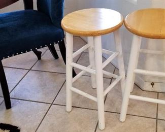 Matching wooden bar stools