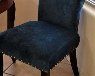 Contemporary deep blue plush cahir