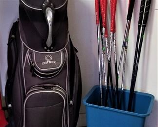 Golf bag and golf clubs