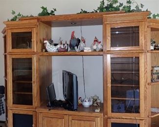 ENTERTAINMENT CENTER COMES IN SEVERAL PIECES WILL SEPARATE TO SELL 