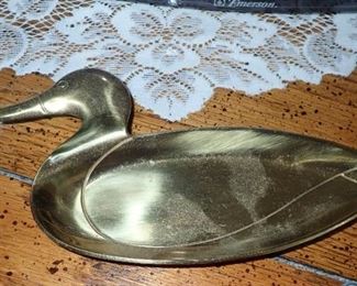 BRASS DUCK DISH