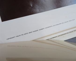 Wahlert prints were created in 1968