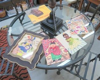 All (4) original artworks by De Servin (Mexico) are hand signed 