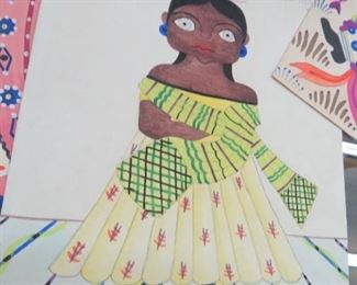 Each Jose Maria de Servin image is full of vibrant color and folk imagery