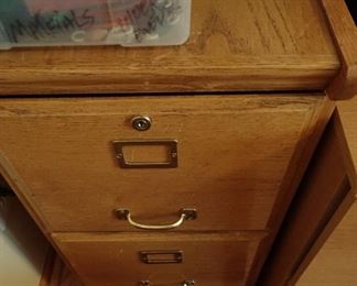 OAK FILE CABINET